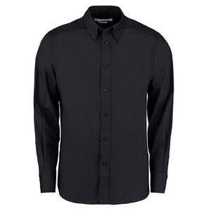 Kustom Kit Mens City Business Long-Sleeved Formal Shirt / Black